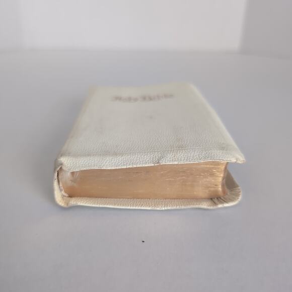 Holy Bible Holman Edition Old & New Testaments White Gold Gilt Edges 1950s - Picture 7 of 12